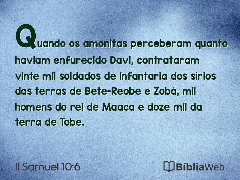 II Samuel 10:6 em imagem para compartilhar