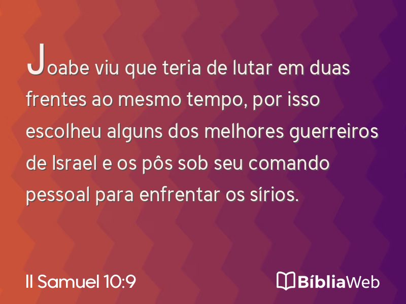 II Samuel 10:9 em imagem para compartilhar