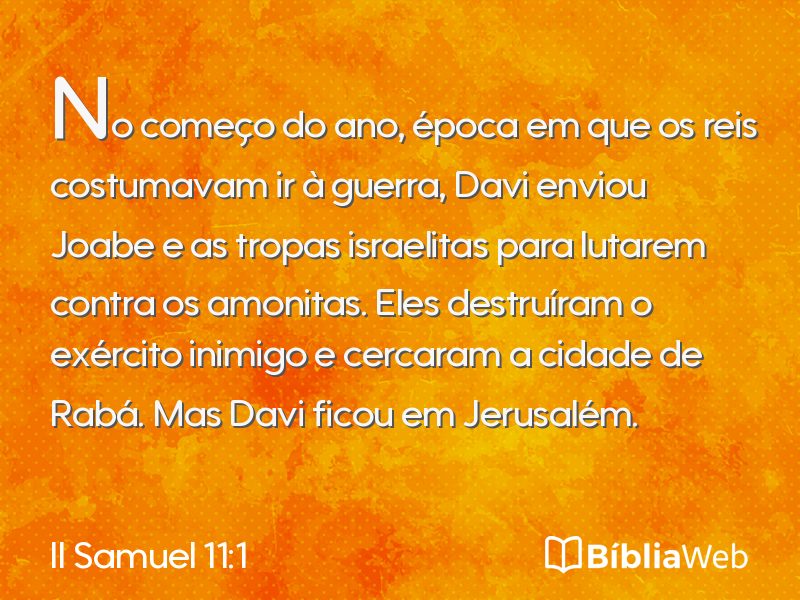 II Samuel 11:1 em imagem para compartilhar