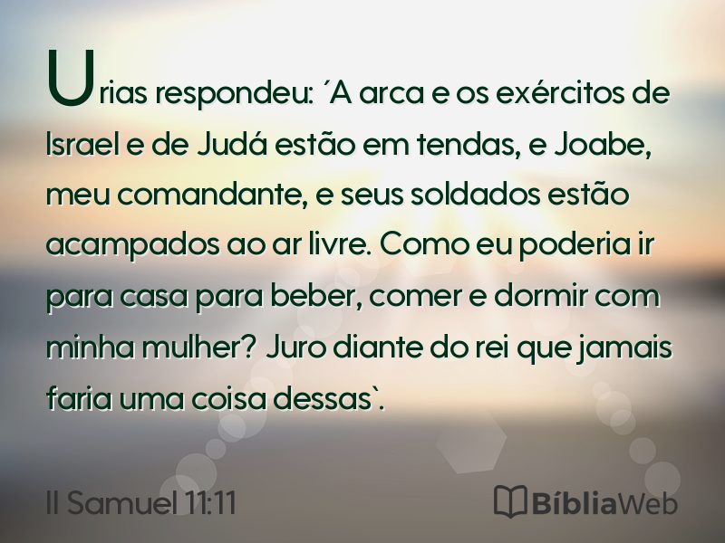 II Samuel 11:11 em imagem para compartilhar