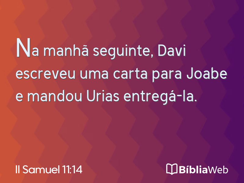 II Samuel 11:14 em imagem para compartilhar
