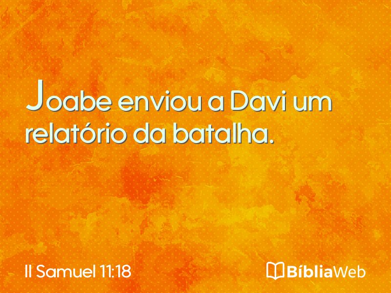 II Samuel 11:18 em imagem para compartilhar