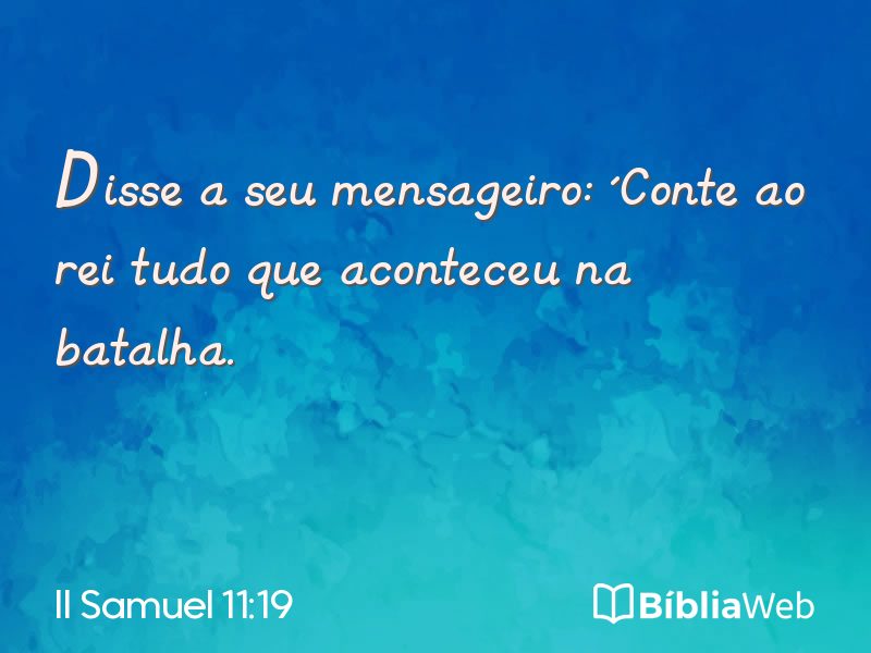 II Samuel 11:19 em imagem para compartilhar