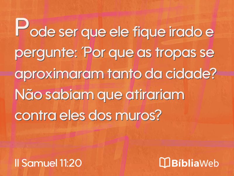 II Samuel 11:20 em imagem para compartilhar