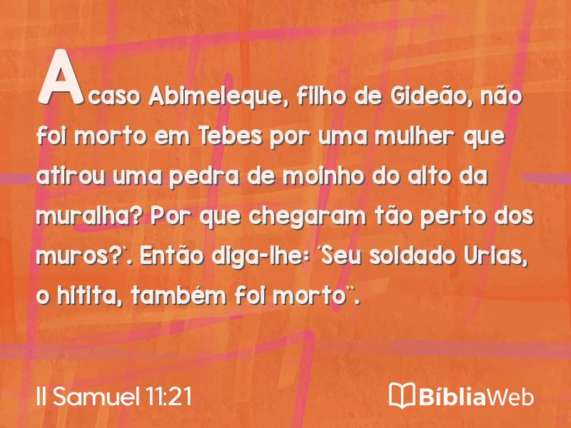 II Samuel 11:21 em imagem para compartilhar