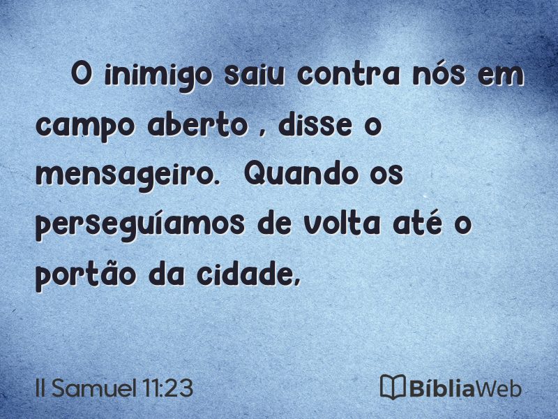 II Samuel 11:23 em imagem para compartilhar