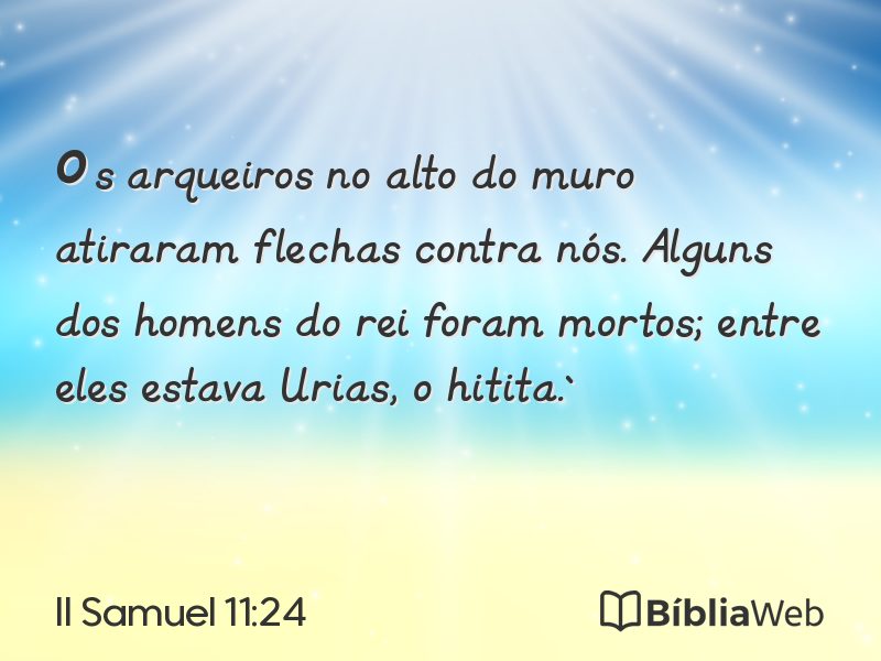 II Samuel 11:24 em imagem para compartilhar