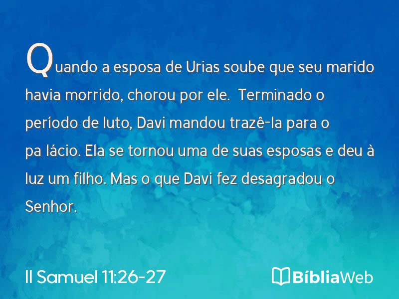 II Samuel 11:26-27 em imagem para compartilhar