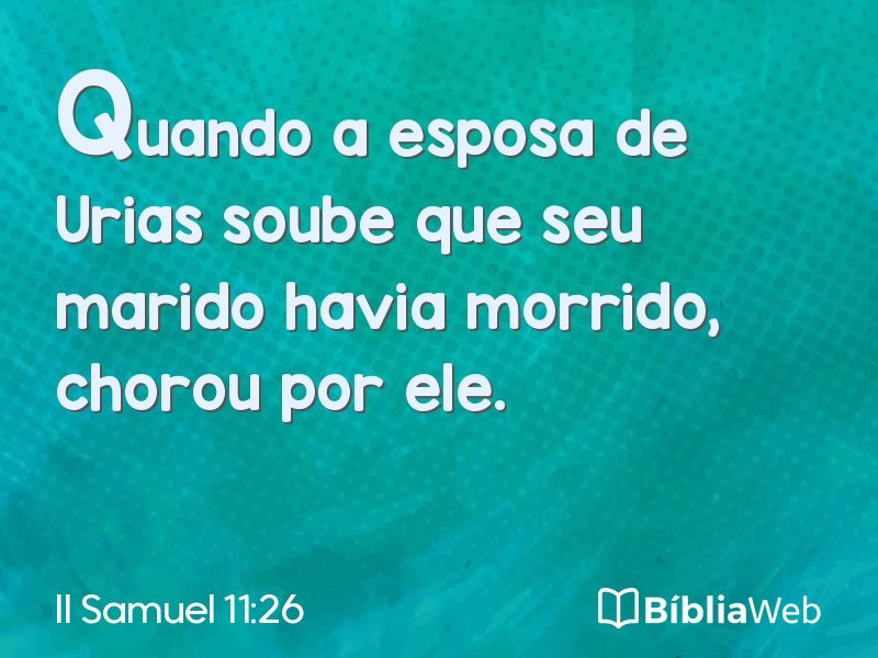 II Samuel 11:26 em imagem para compartilhar