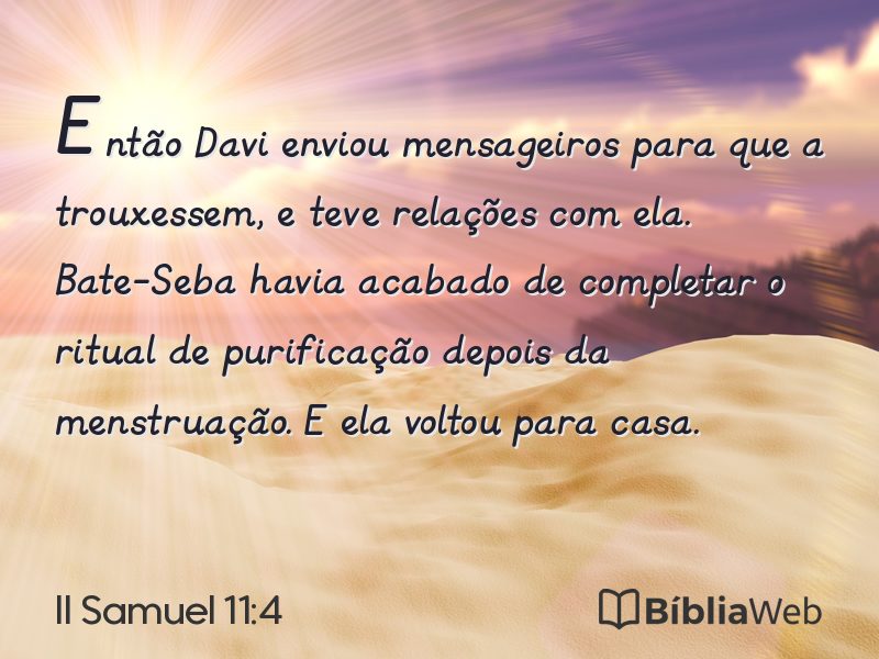 II Samuel 11:4 em imagem para compartilhar