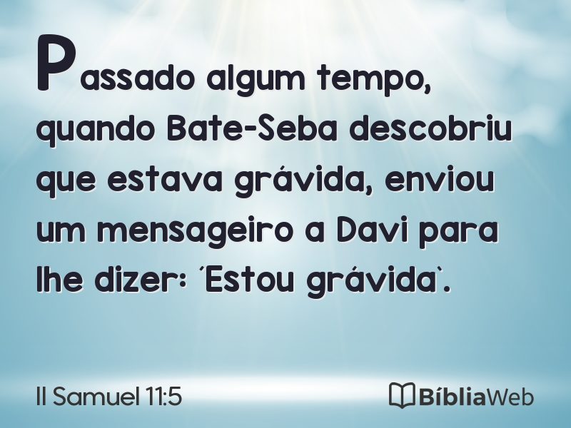 II Samuel 11:5 em imagem para compartilhar