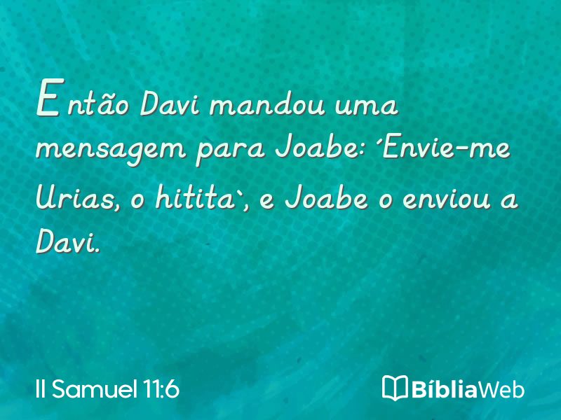 II Samuel 11:6 em imagem para compartilhar