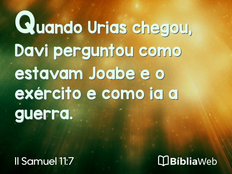 II Samuel 11:7 em imagem para compartilhar