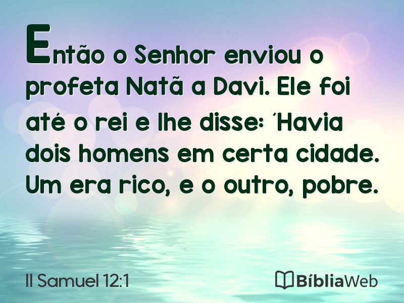 II Samuel 12:1 em imagem para compartilhar