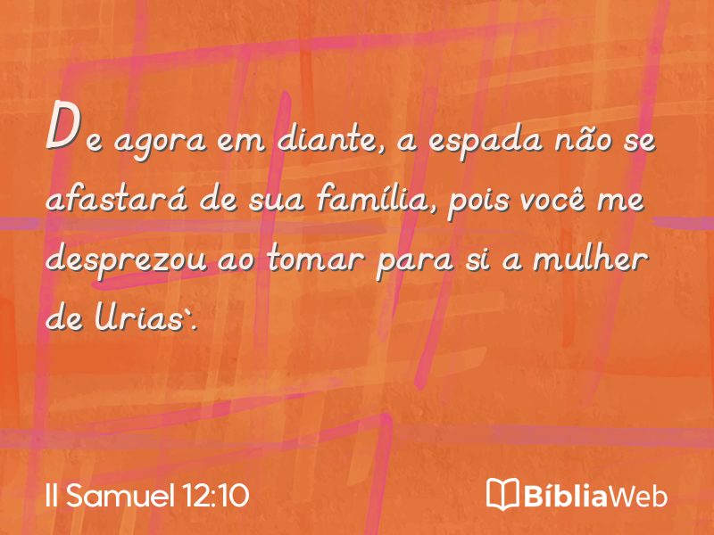 II Samuel 12:10 em imagem para compartilhar