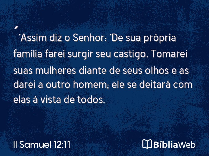 II Samuel 12:11 em imagem para compartilhar