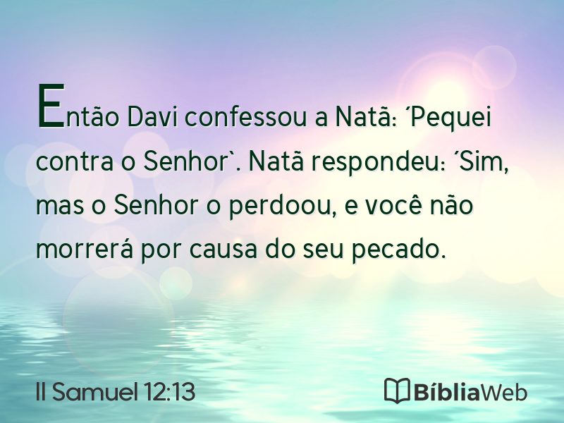 II Samuel 12:13 em imagem para compartilhar
