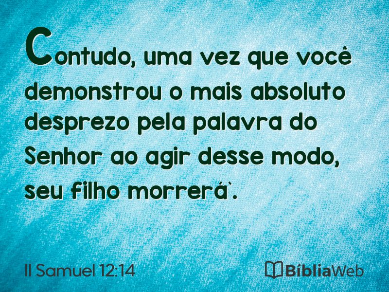 II Samuel 12:14 em imagem para compartilhar