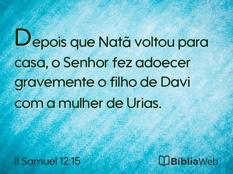 II Samuel 12:15 em imagem para compartilhar