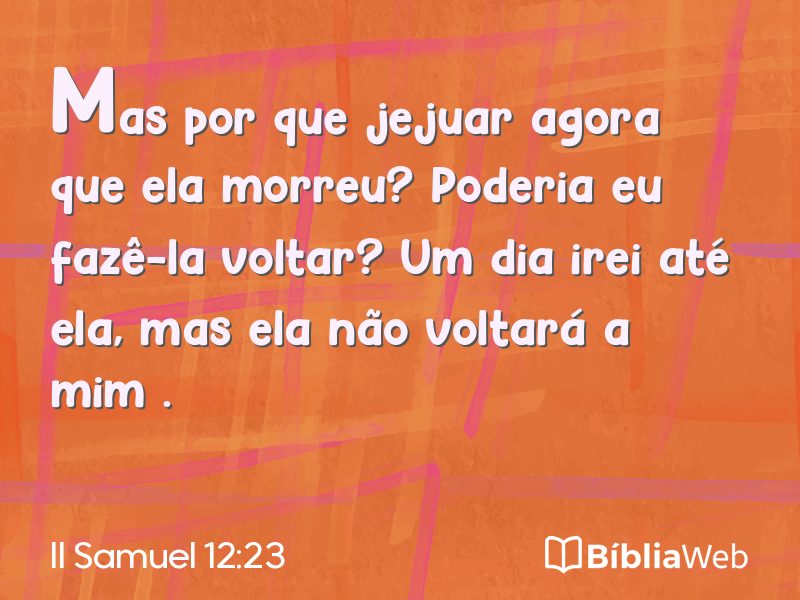 II Samuel 12:23 em imagem para compartilhar