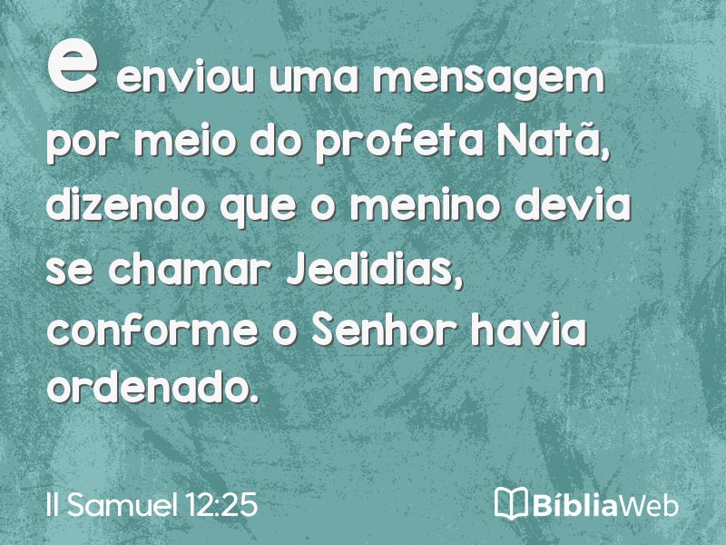 II Samuel 12:25 em imagem para compartilhar