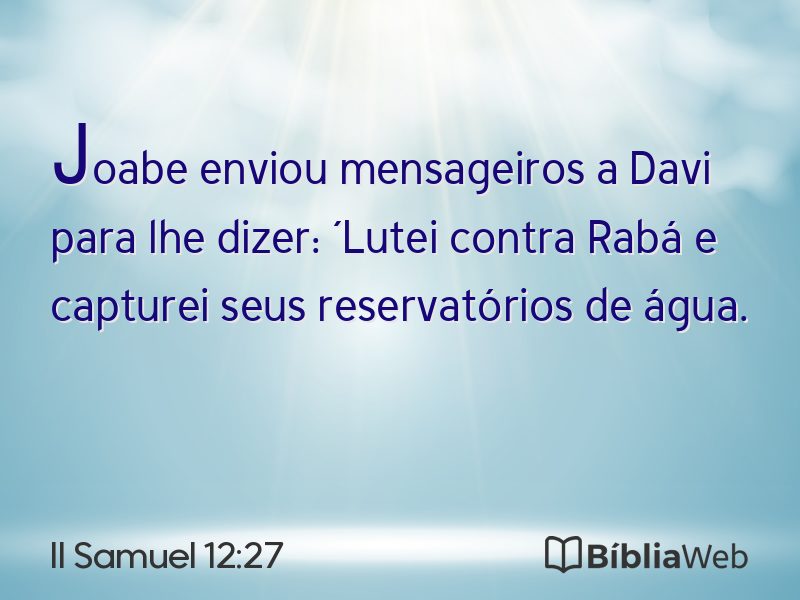 II Samuel 12:27 em imagem para compartilhar