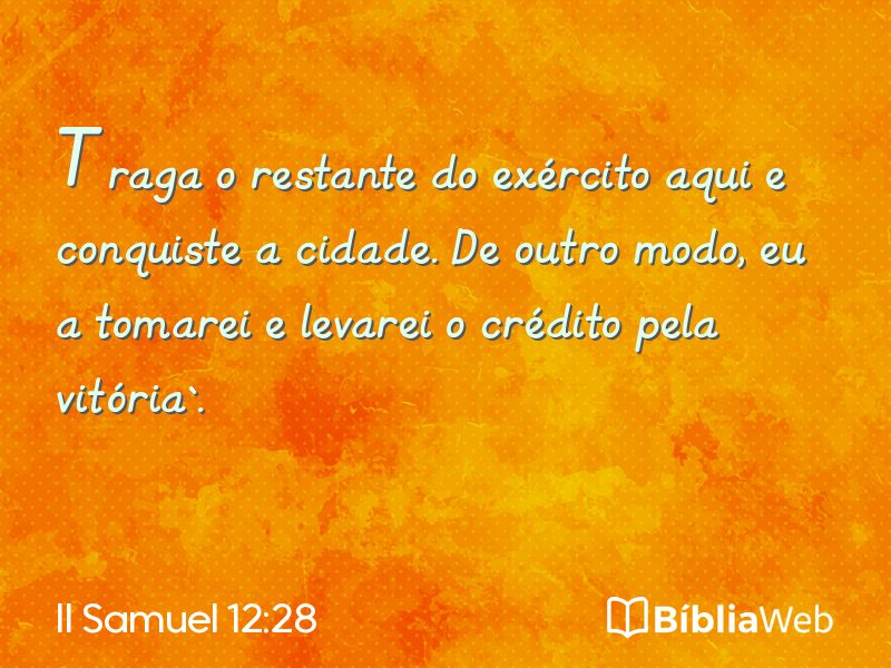 II Samuel 12:28 em imagem para compartilhar