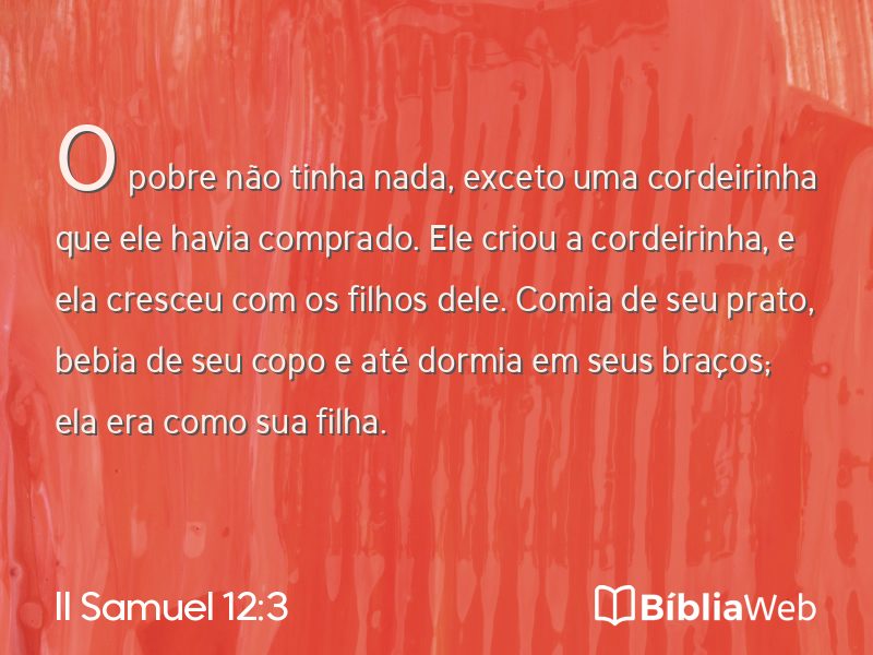 II Samuel 12:3 em imagem para compartilhar
