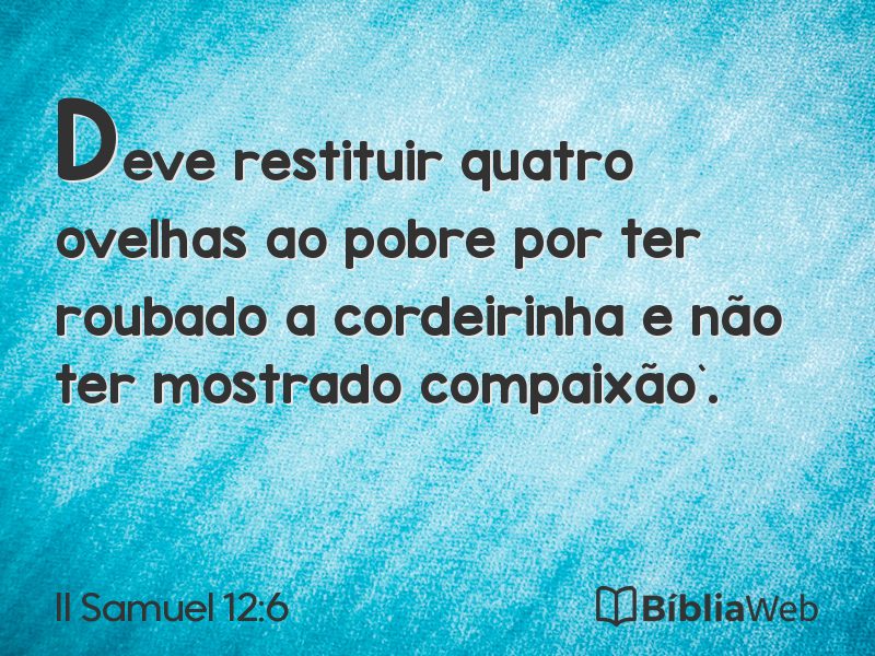 II Samuel 12:6 em imagem para compartilhar
