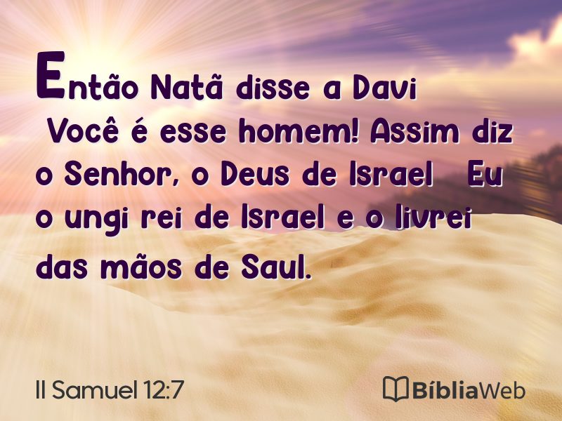II Samuel 12:7 em imagem para compartilhar
