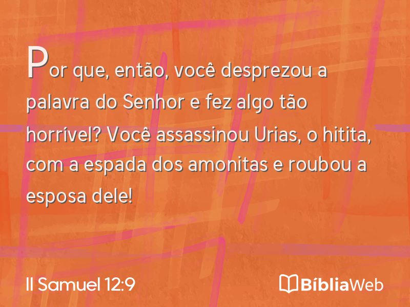 II Samuel 12:9 em imagem para compartilhar