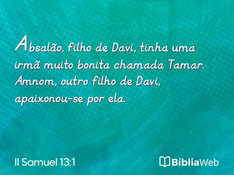 II Samuel 13:1 em imagem para compartilhar