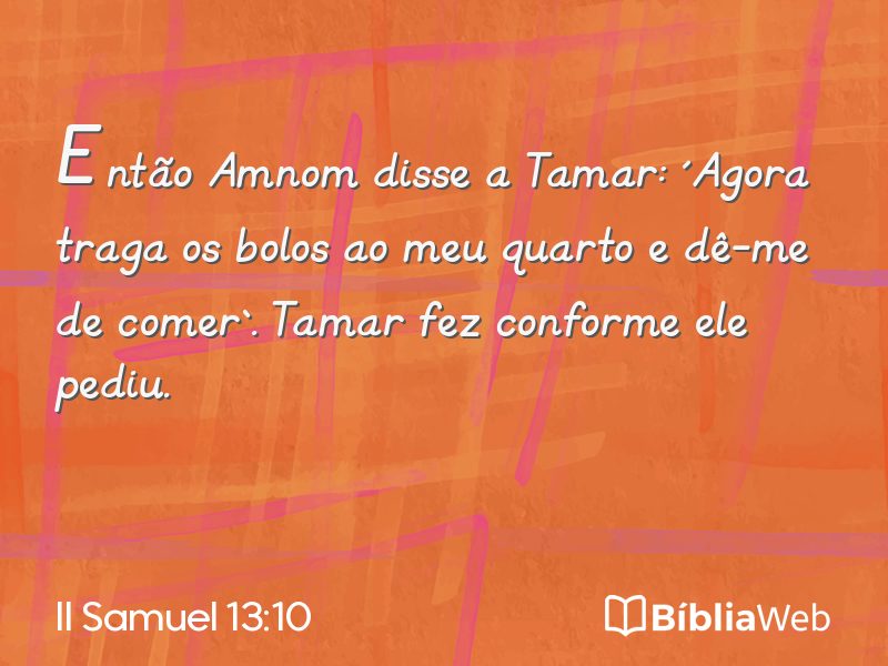 II Samuel 13:10 em imagem para compartilhar