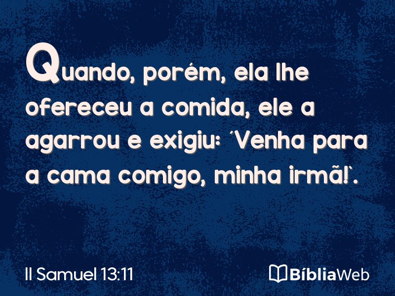 II Samuel 13:11 em imagem para compartilhar