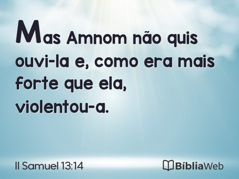 II Samuel 13:14 em imagem para compartilhar