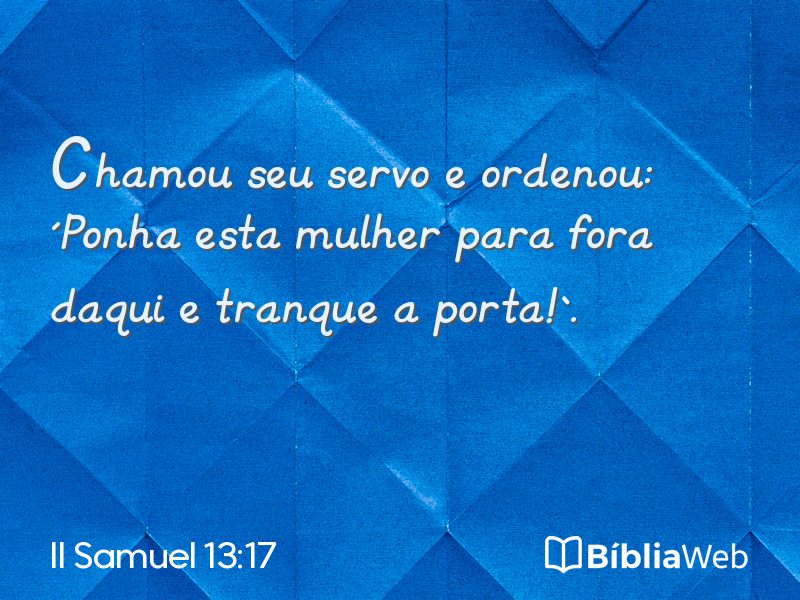 II Samuel 13:17 em imagem para compartilhar