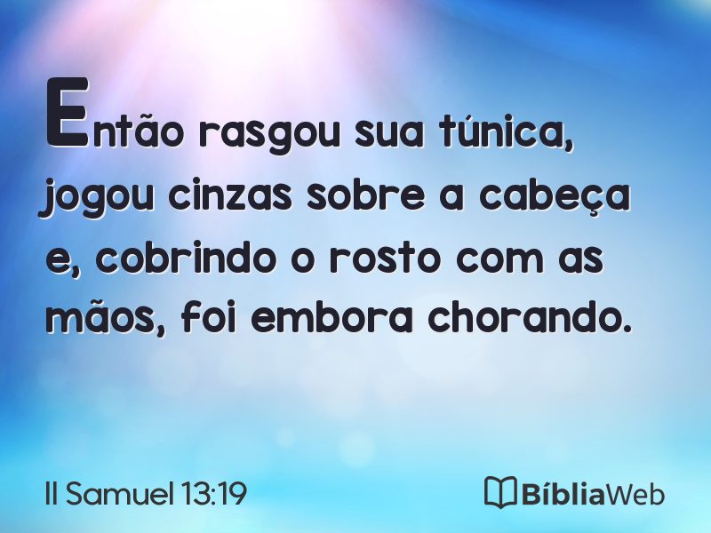 II Samuel 13:19 em imagem para compartilhar