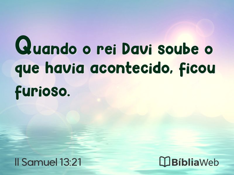 II Samuel 13:21 em imagem para compartilhar