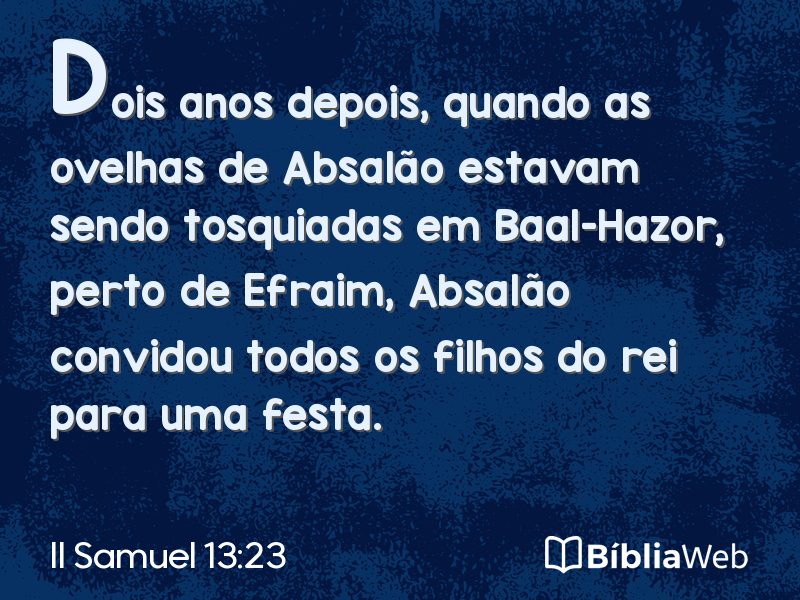 II Samuel 13:23 em imagem para compartilhar