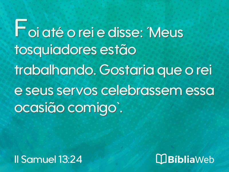 II Samuel 13:24 em imagem para compartilhar