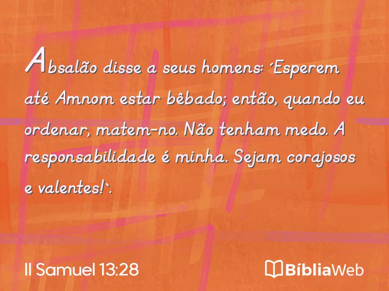 II Samuel 13:28 em imagem para compartilhar
