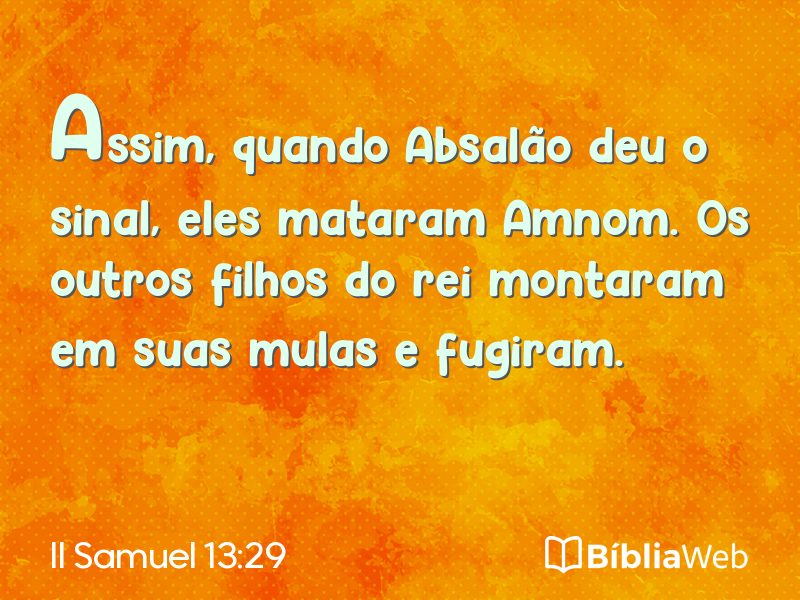 II Samuel 13:29 em imagem para compartilhar