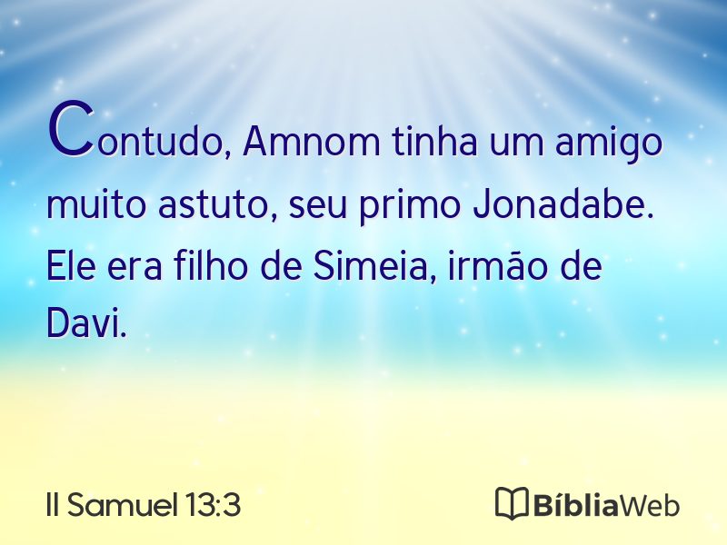 II Samuel 13:3 em imagem para compartilhar