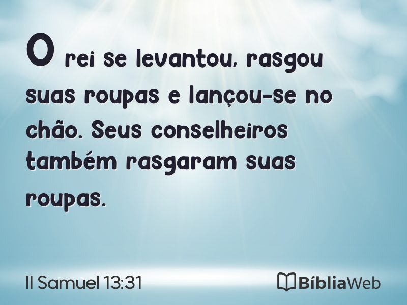 II Samuel 13:31 em imagem para compartilhar
