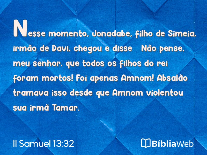 II Samuel 13:32 em imagem para compartilhar
