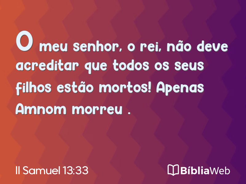 II Samuel 13:33 em imagem para compartilhar