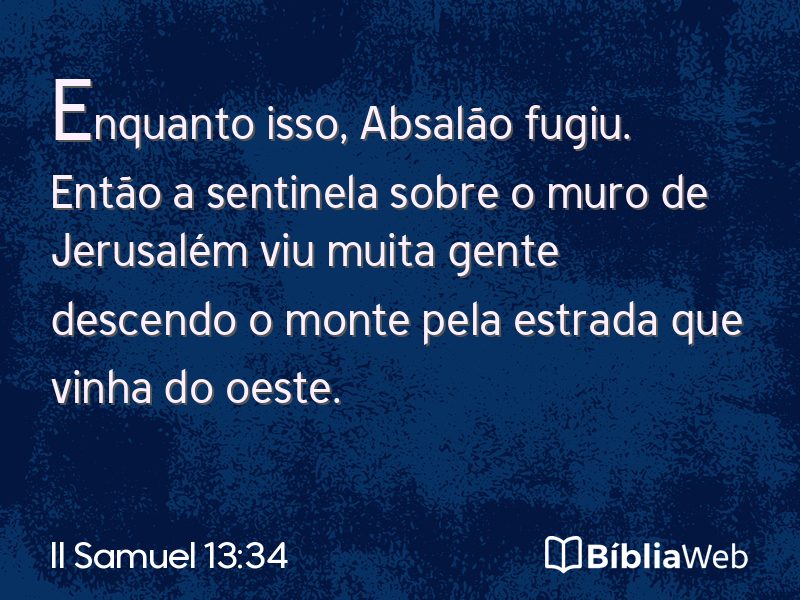 II Samuel 13:34 em imagem para compartilhar