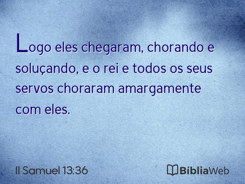 II Samuel 13:36 em imagem para compartilhar