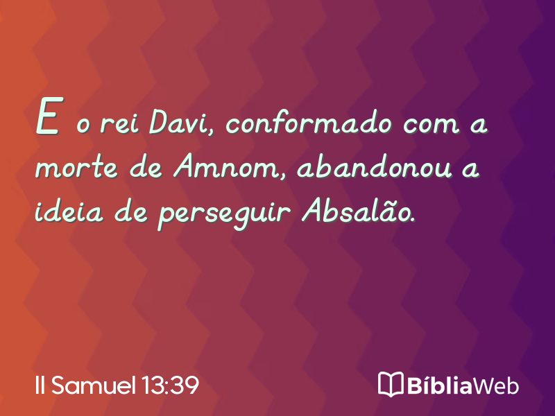 II Samuel 13:39 em imagem para compartilhar