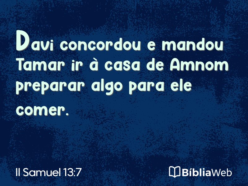 II Samuel 13:7 em imagem para compartilhar